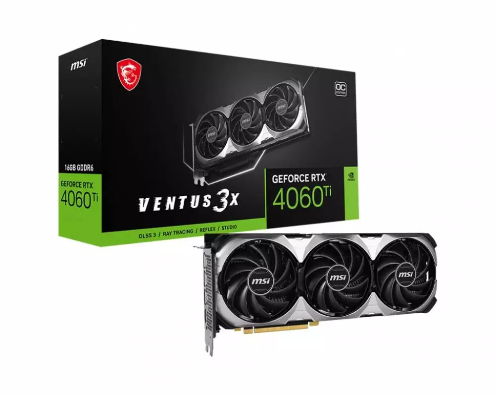 Видео карта MSI GeForce RTX 4060 Ti VENTUS 3X 16G OC - 912-V517-013