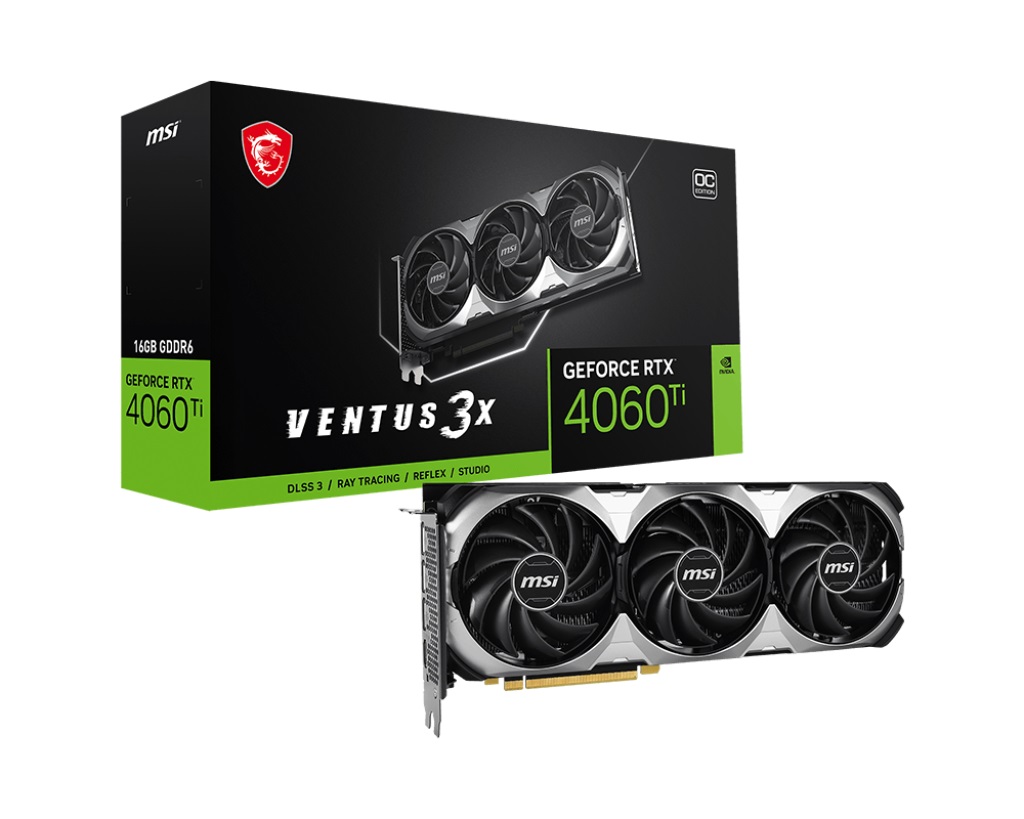 Видео карта MSI GeForce RTX 4060 Ti VENTUS 3X 16G OC - 912-V517-013