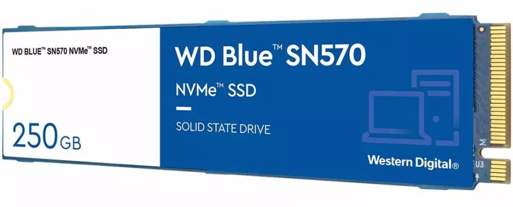 Диск SSD WD Blue SN570, 250GB M.2 2280 NVMe PCIe Gen3x4 - WDS250G3B0C