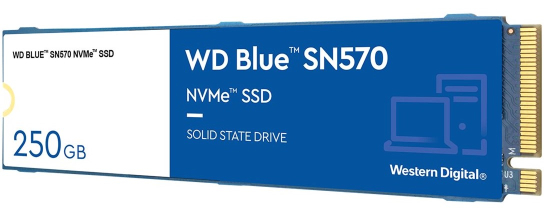 Диск SSD WD Blue SN570, 250GB M.2 2280 NVMe PCIe Gen3x4 - WDS250G3B0C