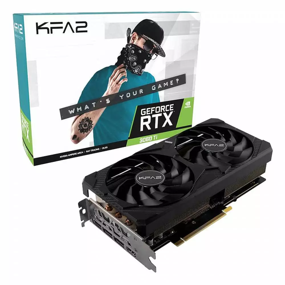 Видео карта KFA2 GeForce RTX 3060 Ti GDDR6X 1-Click OC Plus 8GB GDDR6X