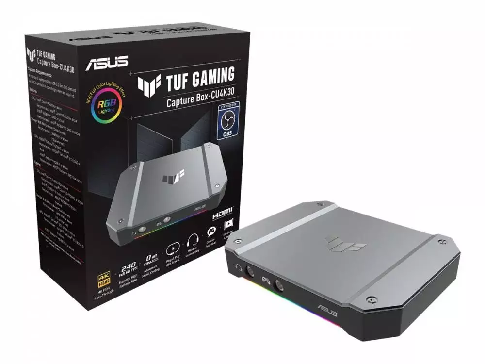 Кепчър карта ASUS TUF Gaming Capture Box CU4K30 - 90YM00H0-B0EA00