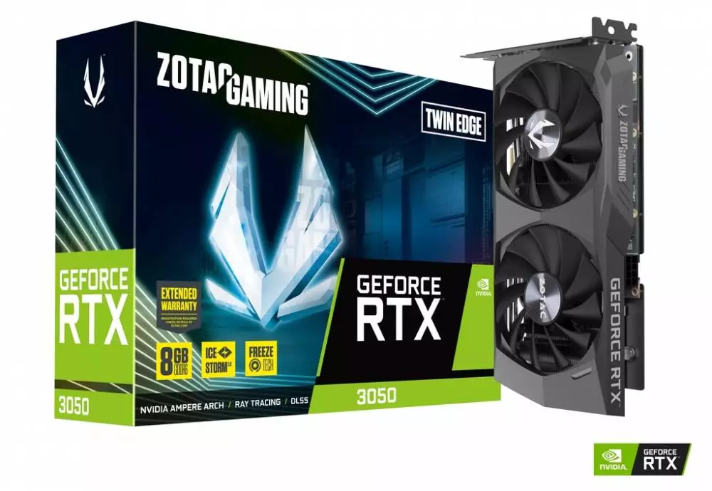 Видео карта ZOTAC GAMING GeForce RTX 3050 Twin Edge 8GB GDDR6 - ZT-A30500E-10M