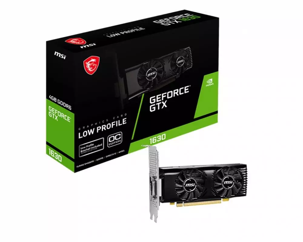 Видео карта MSI GeForce GTX 1630 4GT LP OC - 912-V809-4224