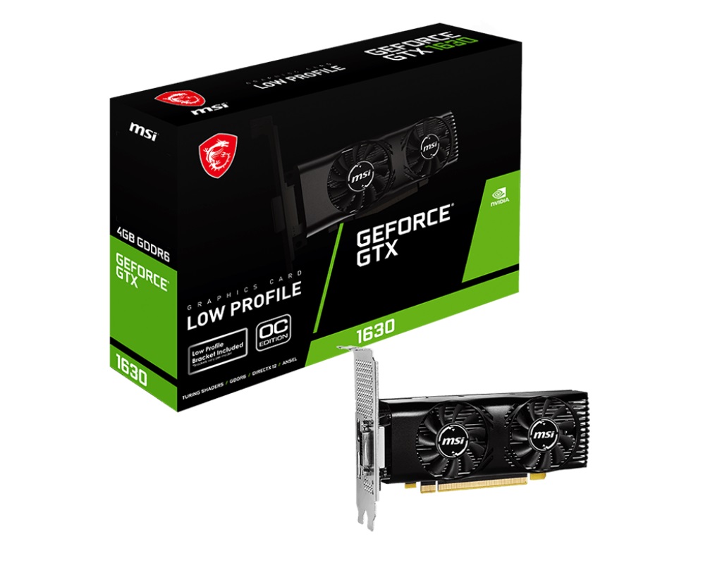 Видео карта MSI GeForce GTX 1630 4GT LP OC - 912-V809-4224
