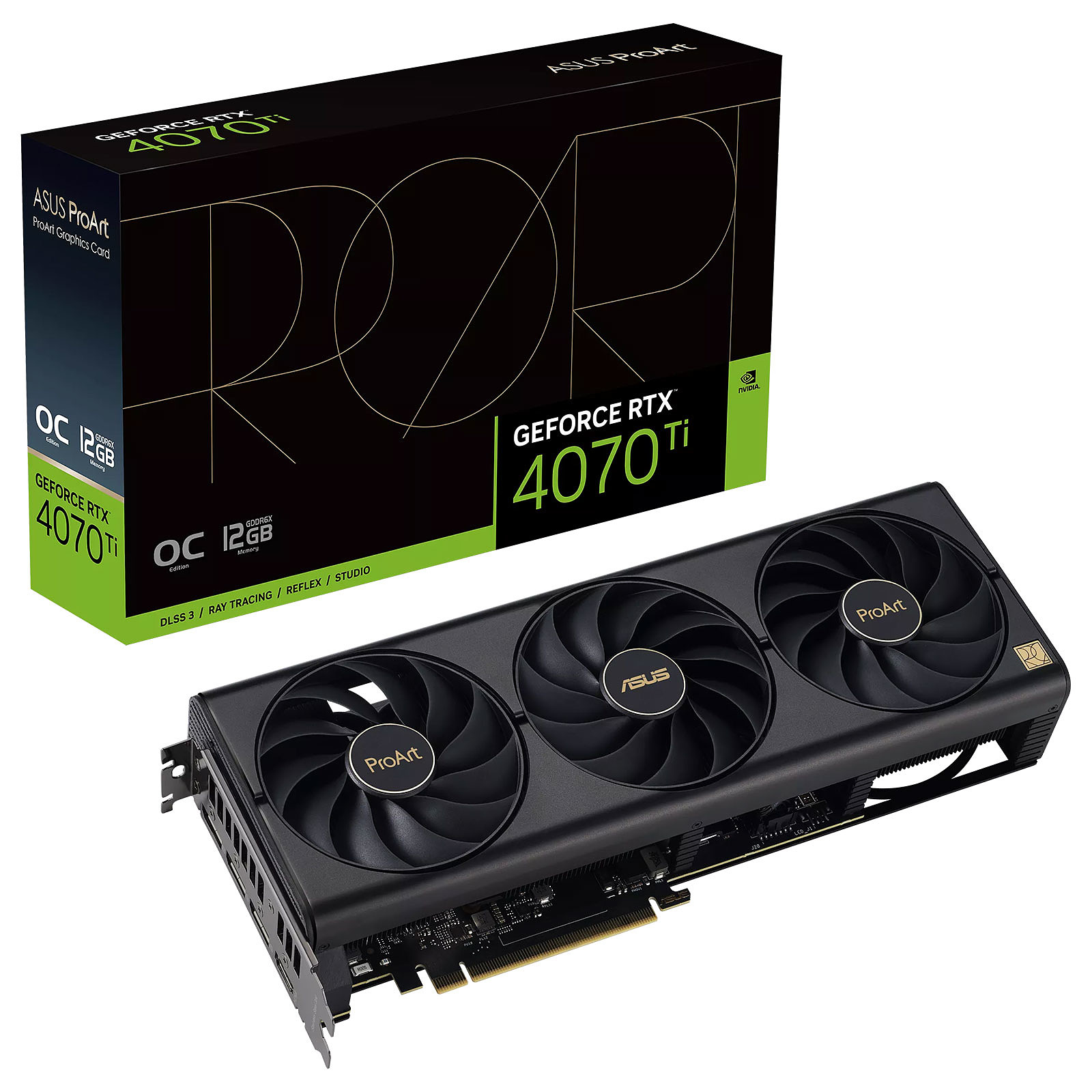 Видео карта ASUS ProArt GeForce RTX 4070 Ti OC edition 12GB GDDR6X 