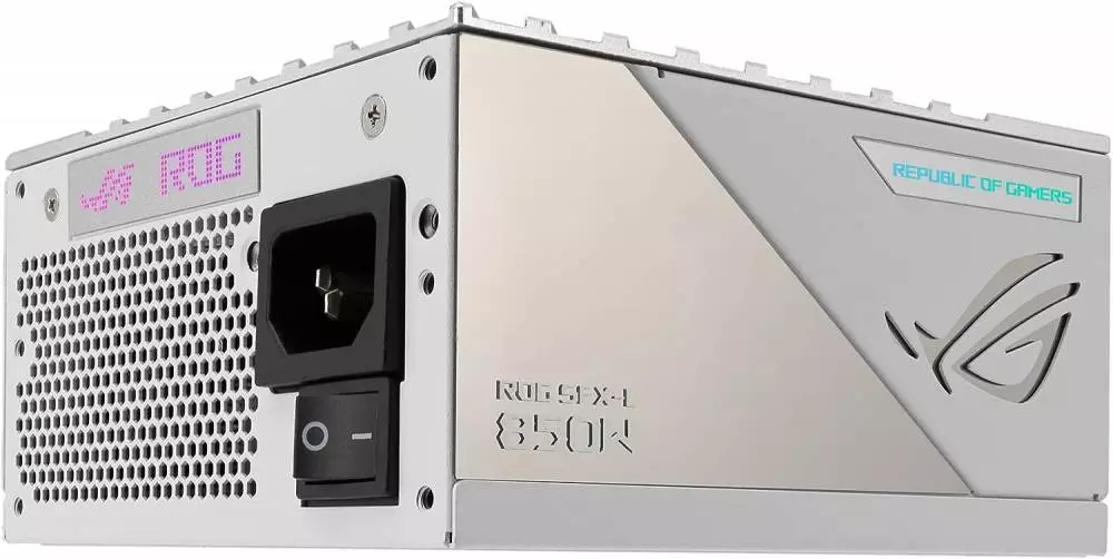 Захранване ASUS ROG Loki SFX-L 850W Platinum White Edition ATX 3.0, PCIe Gen5 PSU, ARGB Fan Aura Sync - 90YE00N2-B0NA00