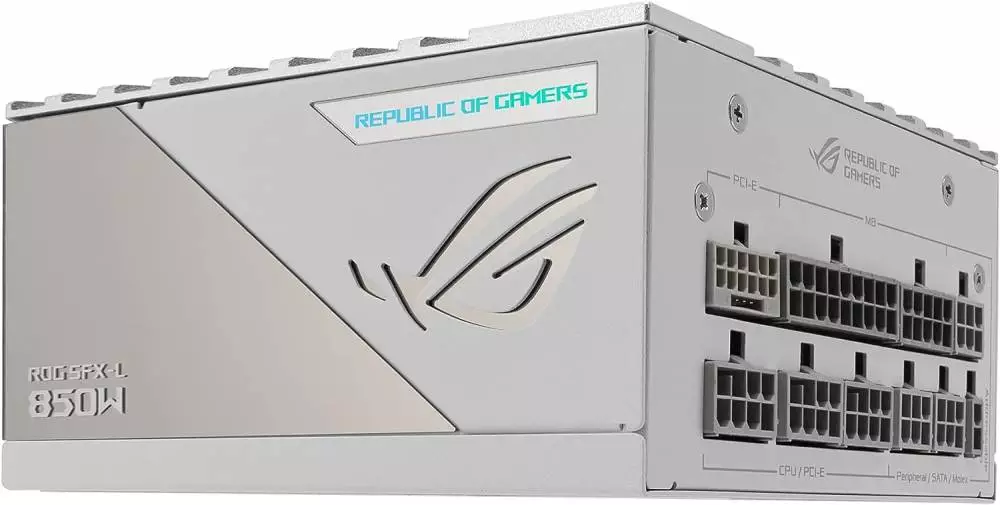 Захранване ASUS ROG Loki SFX-L 850W Platinum White Edition ATX 3.0, PCIe Gen5 PSU, ARGB Fan Aura Sync - 90YE00N2-B0NA00