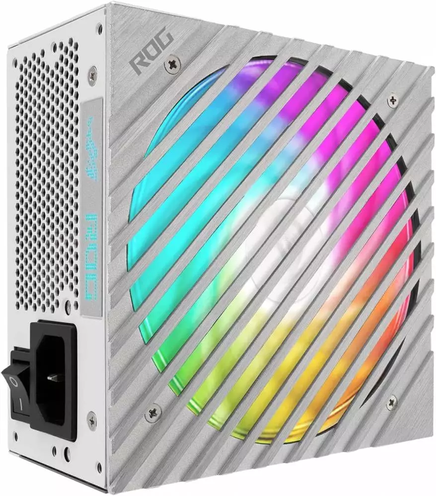 Захранване ASUS ROG Loki SFX-L 850W Platinum White Edition ATX 3.0, PCIe Gen5 PSU, ARGB Fan Aura Sync - 90YE00N2-B0NA00