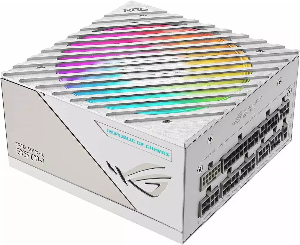 Захранване ASUS ROG Loki SFX-L 850W Platinum White Edition ATX 3.0, PCIe Gen5 PSU, ARGB Fan Aura Sync - 90YE00N2-B0NA00