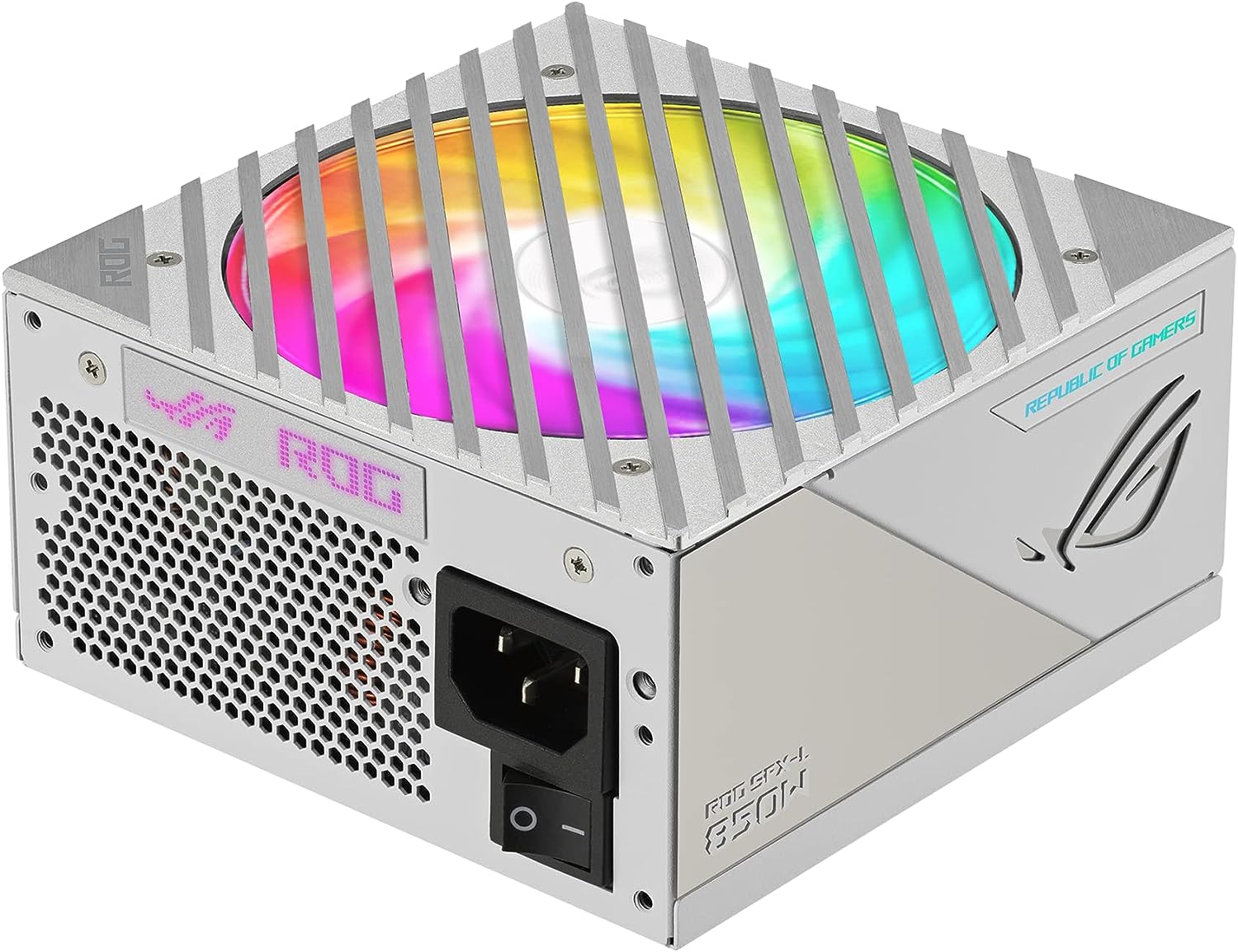 Захранване ASUS ROG Loki SFX-L 850W Platinum White Edition ATX 3.0, PCIe Gen5 PSU, ARGB Fan Aura Sync - 90YE00N2-B0NA00