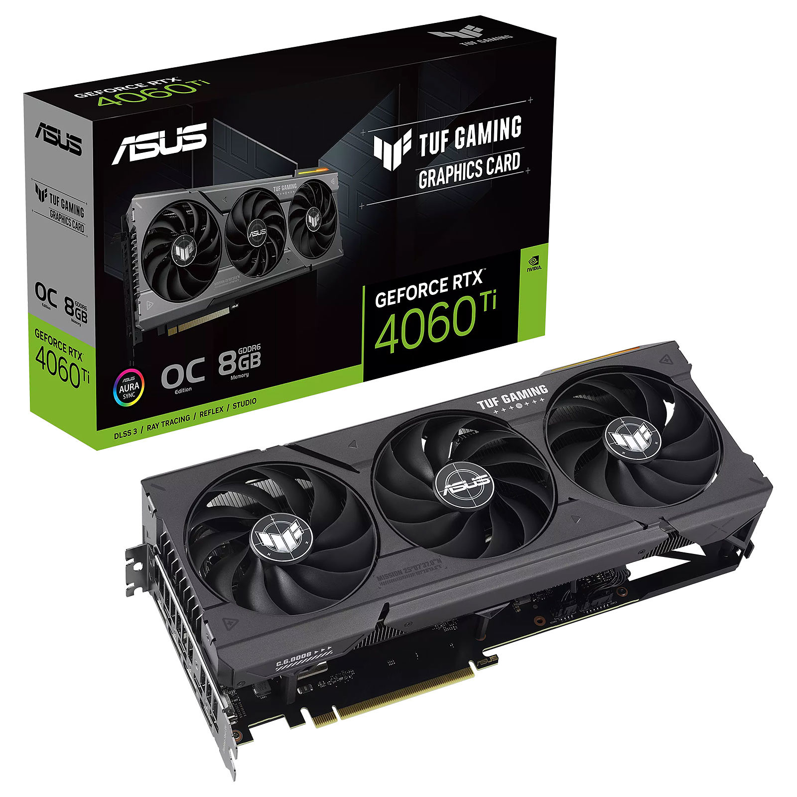 Видео карта ASUS TUF Gaming GeForce RTX 4060 Ti 8GB GDDR6 OC Edition - 90YV0J50-M0NA00 