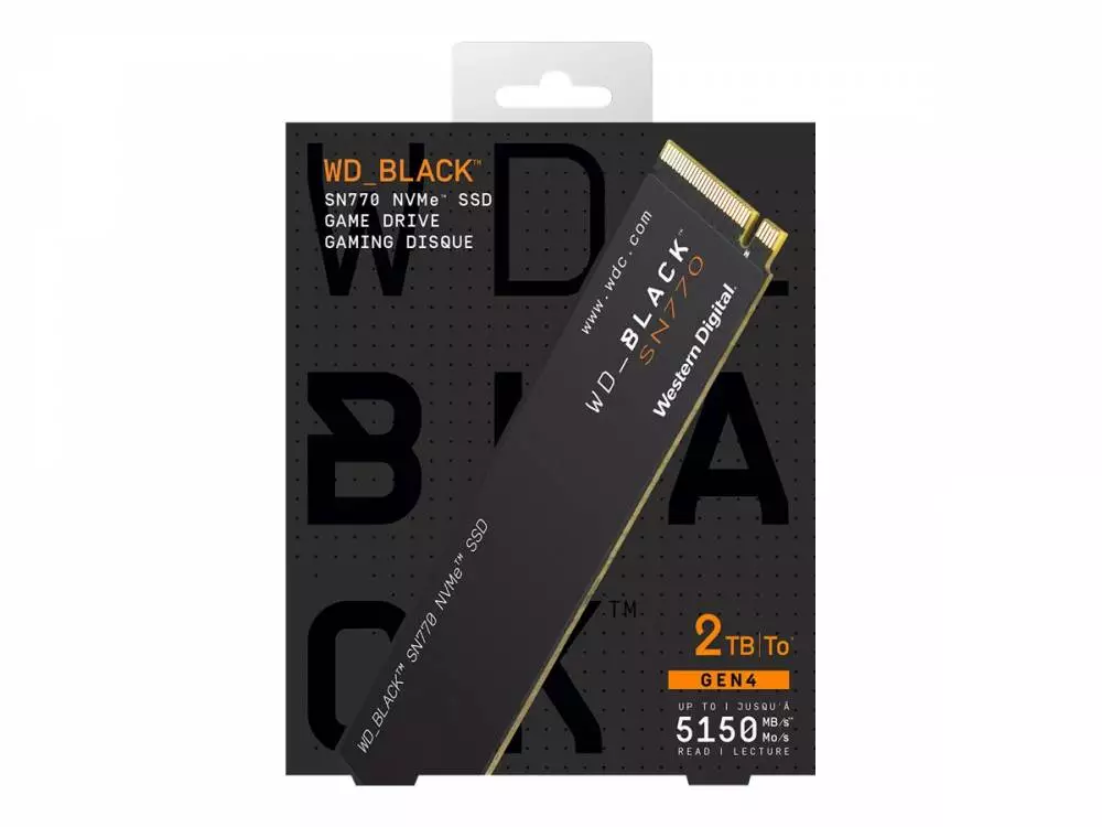 Диск SSD WD Black SN770 2TB M.2 2280 NVMe PCIe Gen4 x4 - WDS200T3X0E