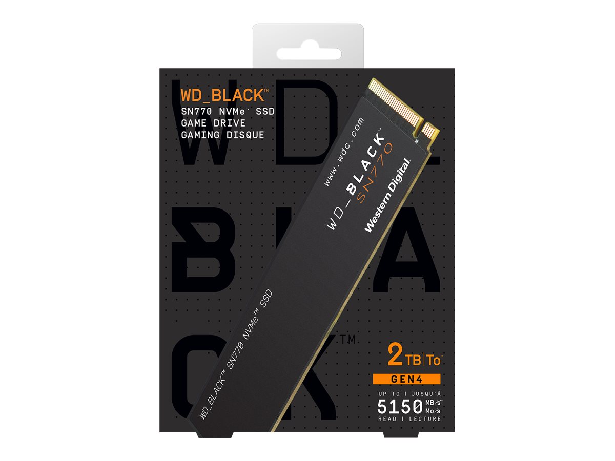 Диск SSD WD Black SN770 2TB M.2 2280 NVMe PCIe Gen4 x4 - WDS200T3X0E