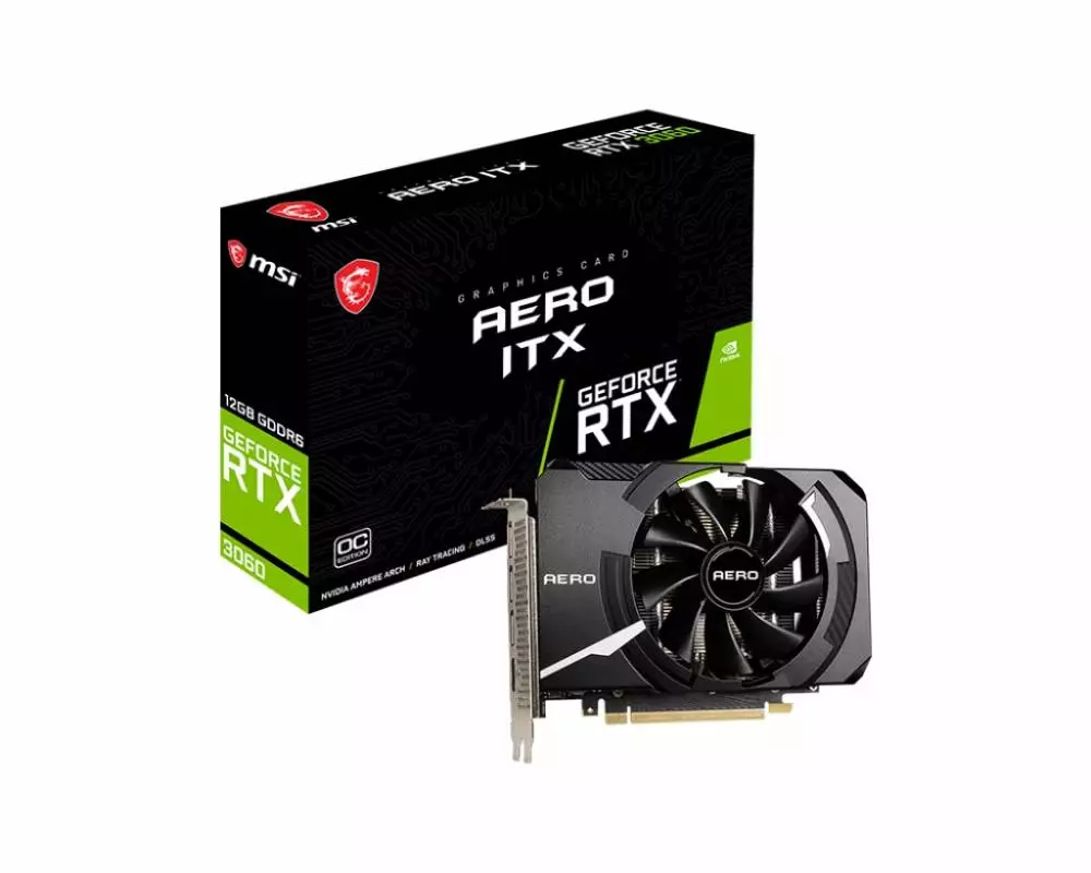 Видео карта MSI GeForce RTX 3060 AERO ITX 12G OC