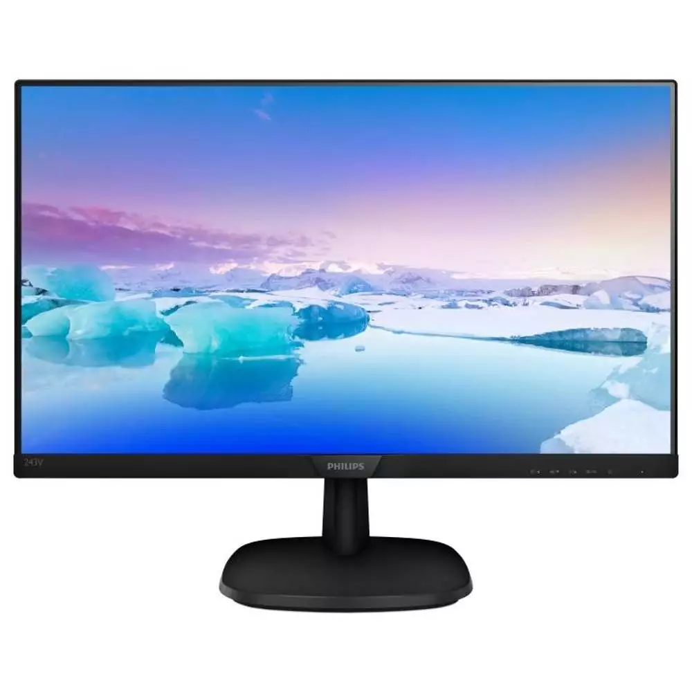 Монитор Philips 243V7QDAB/00, 23.8", IPS, FHD 1920x1080, 60Hz, 5ms, DVI, HDMI, VGA