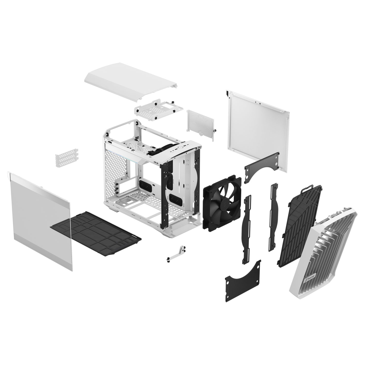 Кутия Fractal Torrent Nano White TG Clear - FD-C-TOR1N-03