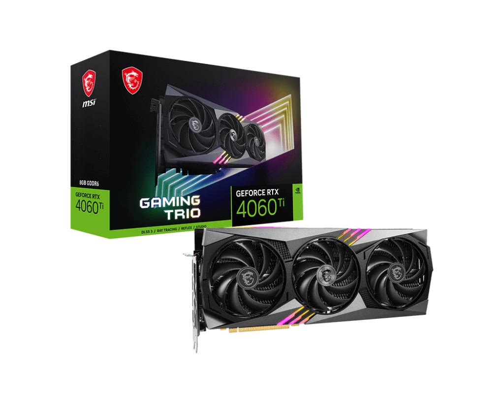 Видео карта MSI GeForce RTX 4060 Ti GAMING TRIO 8G GDDR6