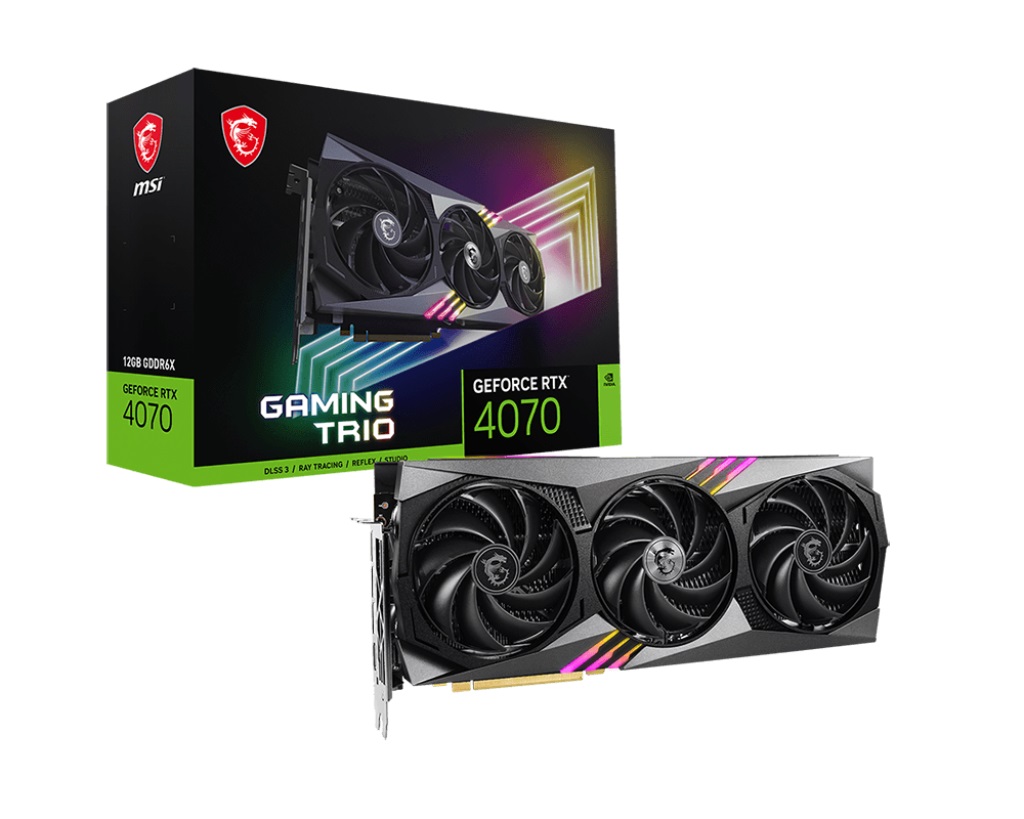 Видео карта MSI GeForce RTX 4070 GAMING TRIO 12G GDDR6X
