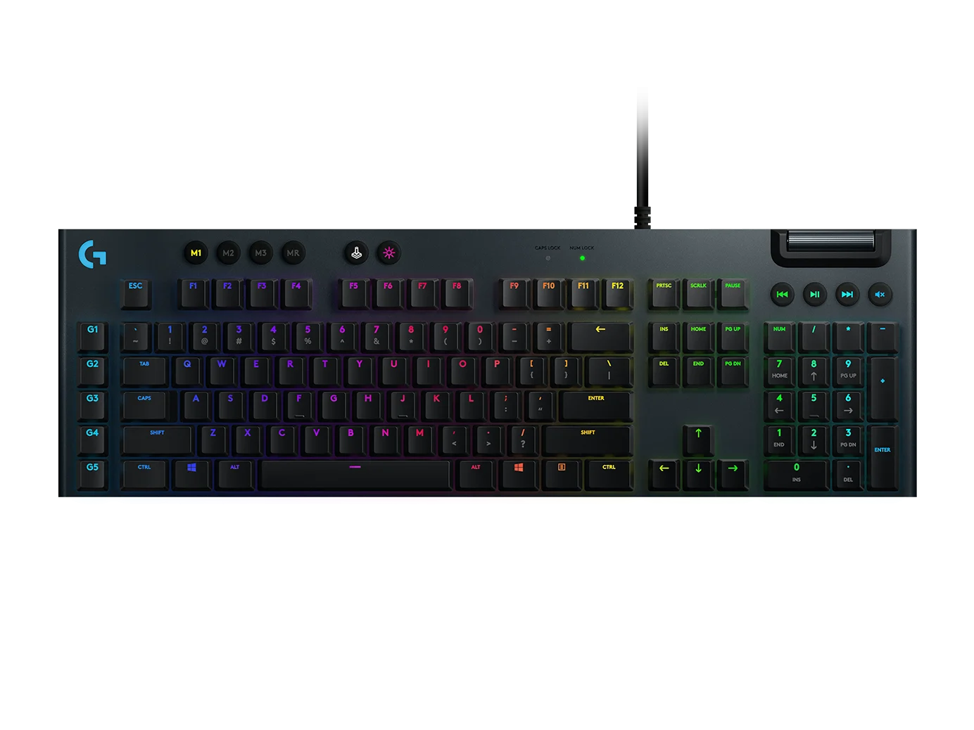 Геймърска механична клавиатура Logitech, G815 Lightsync RGB, Linear суичове, US Layout