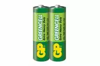 Цинк карбонова батерия GP R6  GREENCELL 15G-S2 /2 бр. в опаковка/ shrink 1.5V