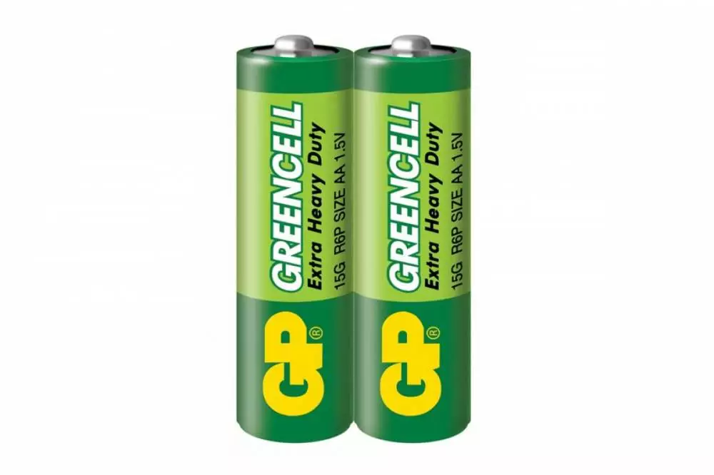 Цинк карбонова батерия GP R6  GREENCELL 15G-S2 /2 бр. в опаковка/ shrink 1.5V