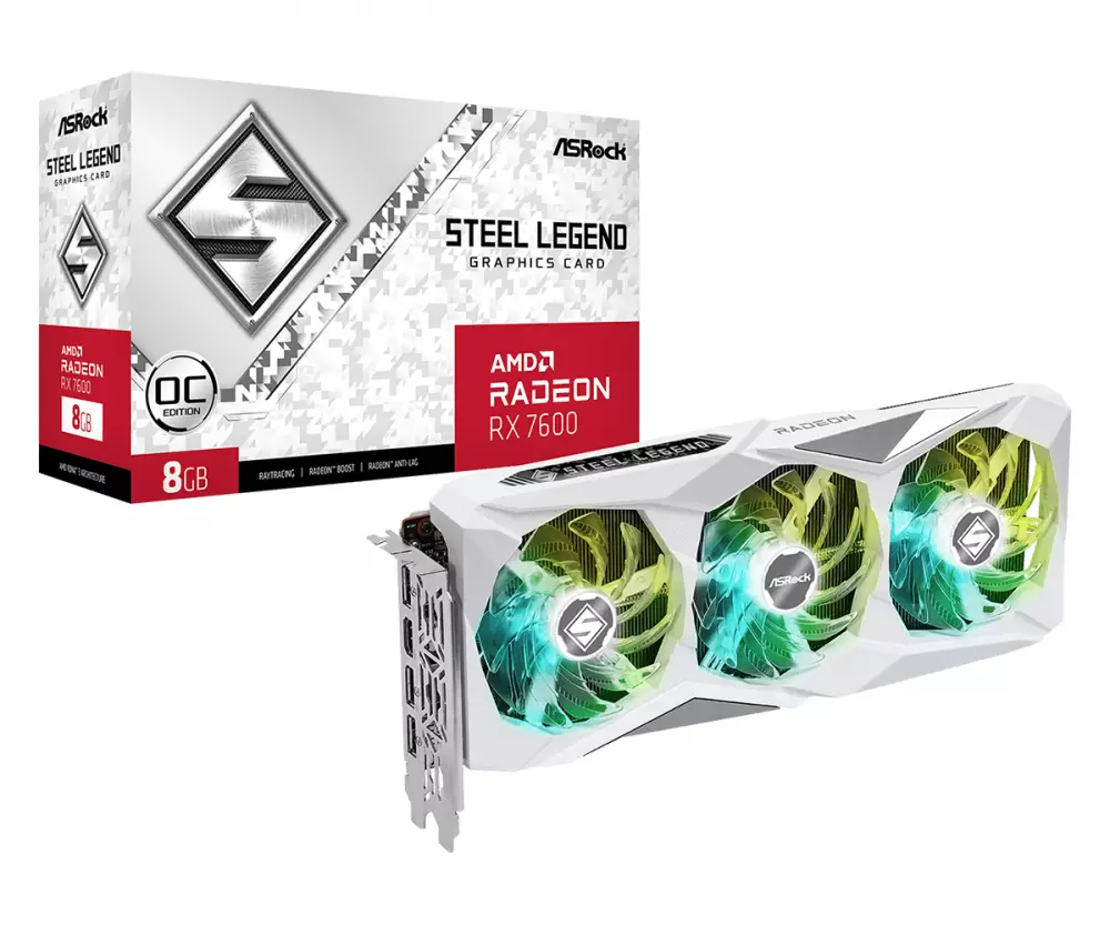Κάρτα γραφικών Asrock AMD Radeon RX 7600 Steel Legend OC 8GB GDDR6