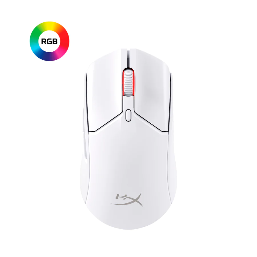 Безжична геймърска мишка HyperX Pulsefire Haste 2 Wireless RGB Бяла