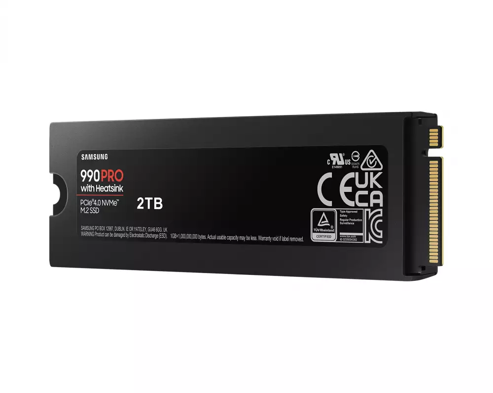 Диск SSD SAMSUNG 990 PRO с Heatsink 2TB M.2 Type 2280 NVMe PCIe Gen4x4 - MZ-V9P2T0CW