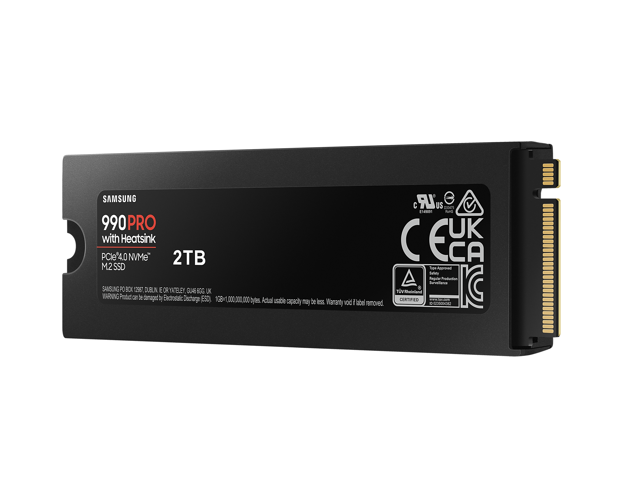 Диск SSD SAMSUNG 990 PRO с Heatsink 2TB M.2 Type 2280 NVMe PCIe Gen4x4 - MZ-V9P2T0CW