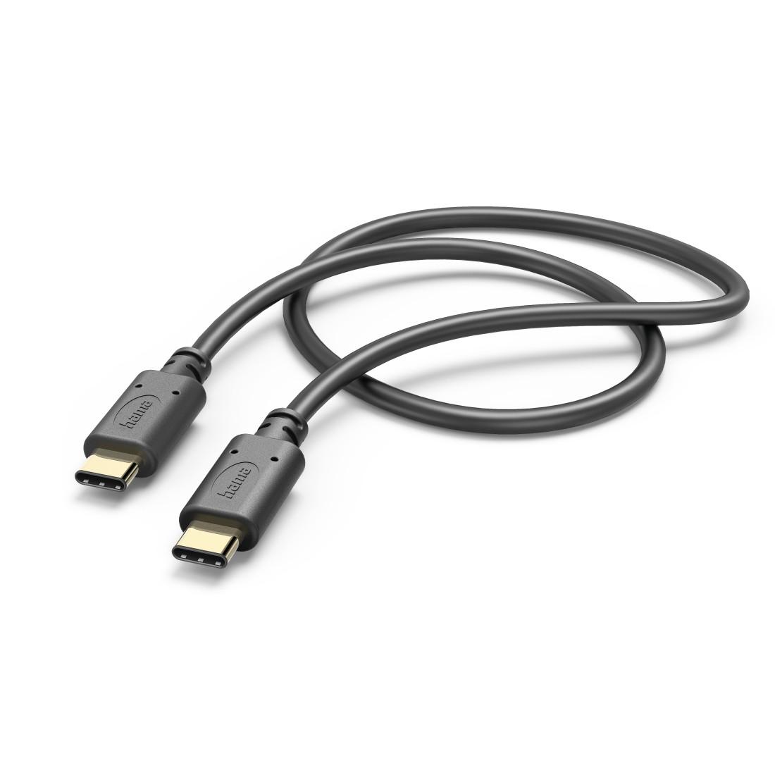 HAMA Kabel USB-C männlich – USB-C männlich, 1.5m, 480Mb/s, vergoldete Stecker