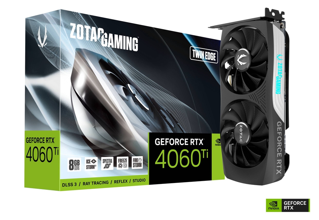 Видео карта ZOTAC GAMING GeForce RTX 4060 Ti Twin Edge 8GB GDDR6X - ZT-D40610E-10M