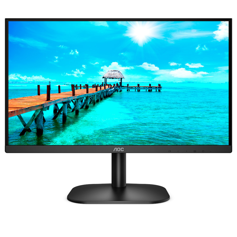 Монитор AOC 24B2XDA, 23.8", IPS, FHD 1920x1080, 75Hz, 4ms, VGA, DVI, HDMI