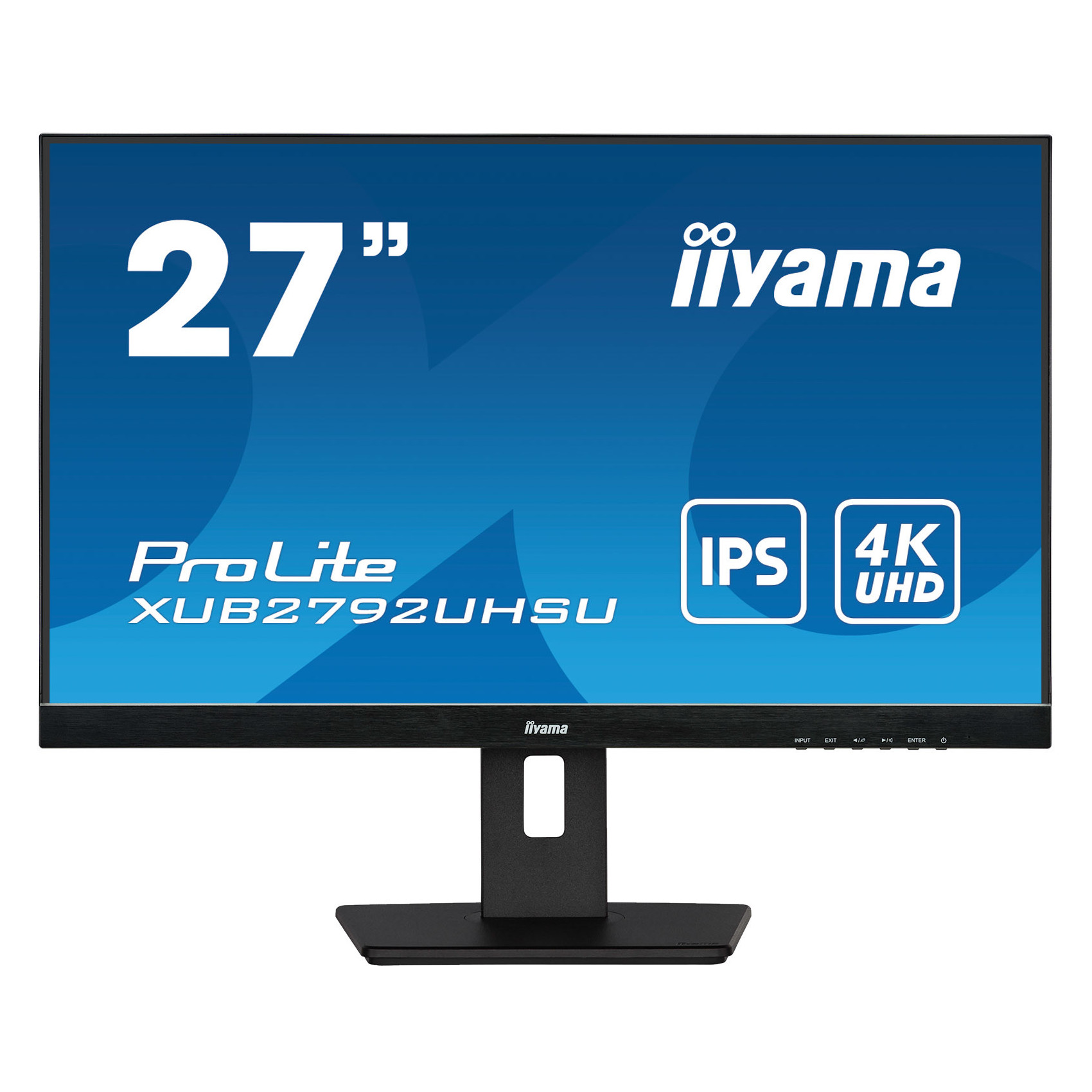 Монитор IIYAMA XUB2792UHSU-B5, 27", IPS, 4K UHD 3840x2160, 60Hz, 4ms, PIP, HDMI, DP, USB