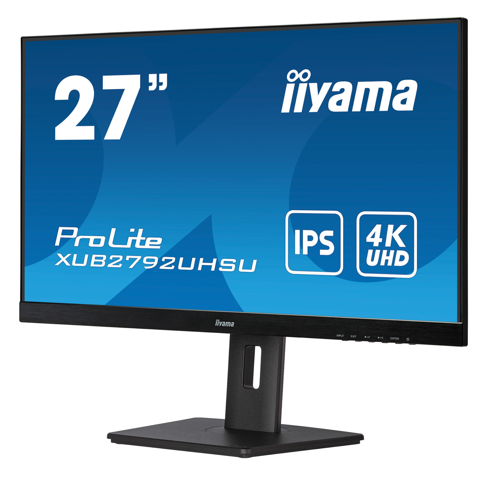 Монитор IIYAMA XUB2792UHSU-B5, 27", IPS, 4K UHD 3840x2160, 60Hz, 4ms, PIP, HDMI, DP, USB