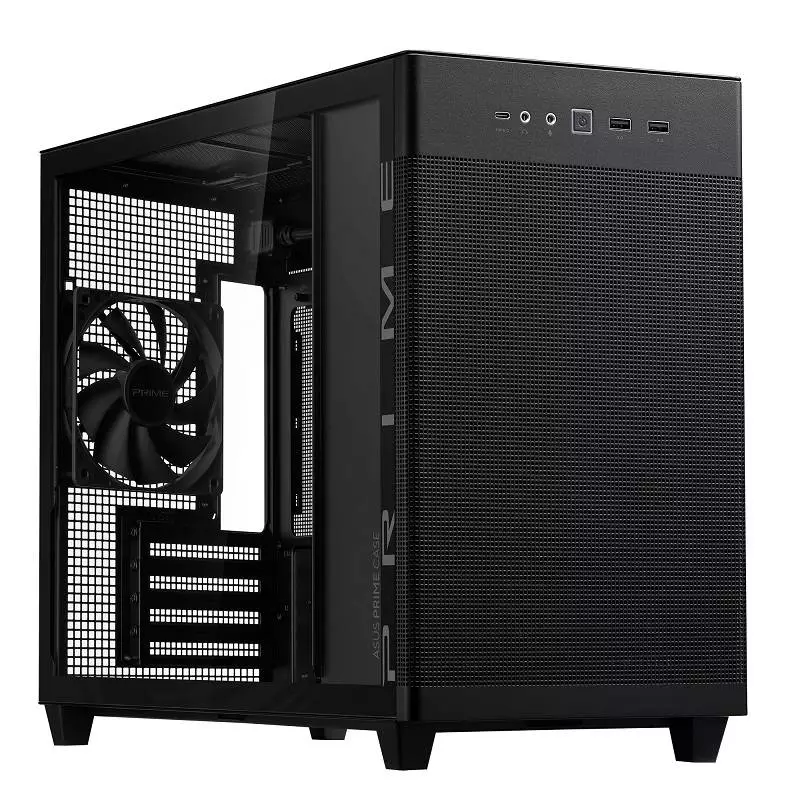 Кутия ASUS PRIME AP201 TG MicroATX Black - 90DC00G0-B39010