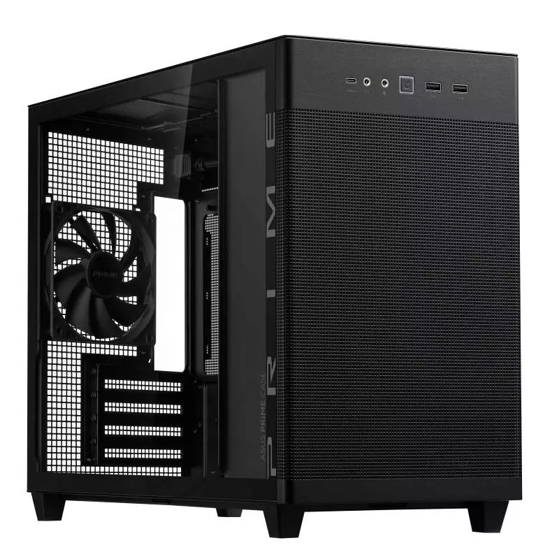 Кутия ASUS PRIME AP201 TG MicroATX Black - 90DC00G0-B39010