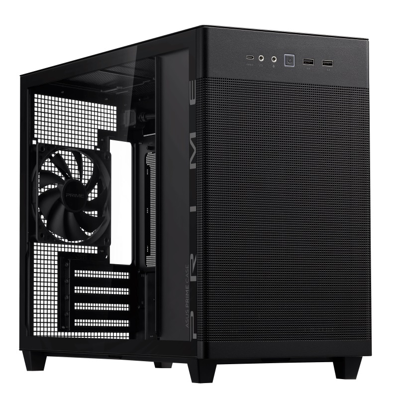 Кутия ASUS PRIME AP201 TG MicroATX Black - 90DC00G0-B39010