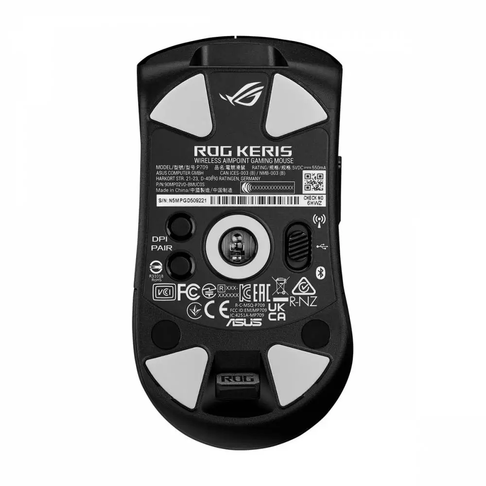 Геймърска мишка ASUS P709 ROG KERIS Wireless AimPoint - 90MP02V0-BMUA00