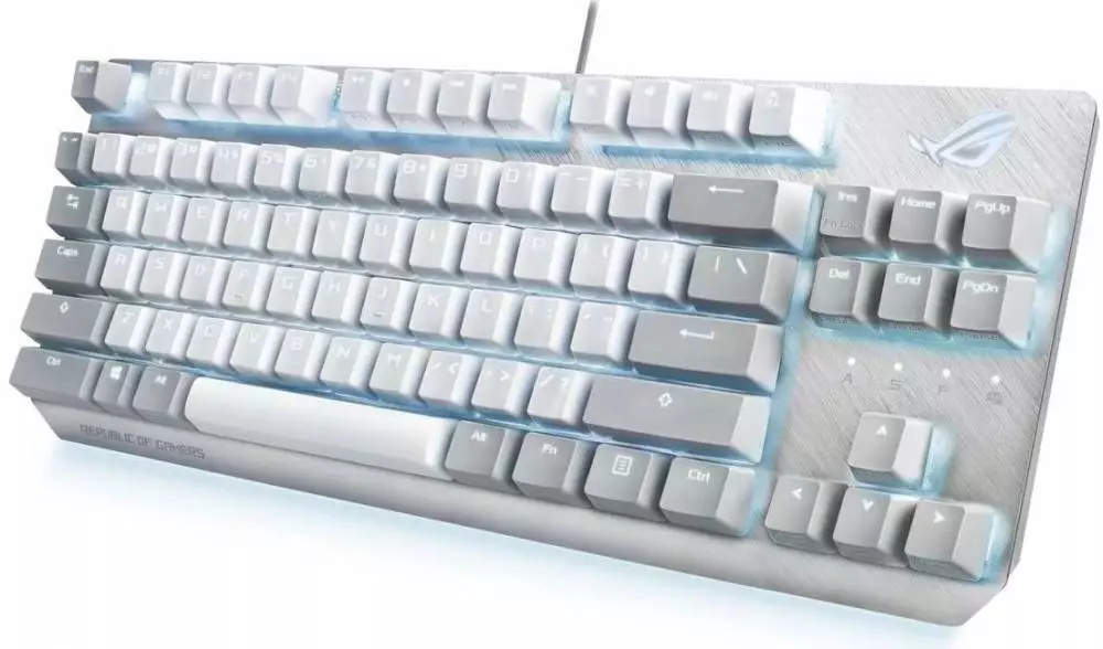 Μηχανικό πληκτρολόγιο gaming ASUS ROG Strix Scope NX TKL Moonlight White RGB - 90MP02B6-BKUA00
