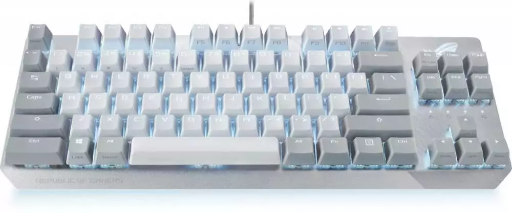 Μηχανικό πληκτρολόγιο gaming ASUS ROG Strix Scope NX TKL Moonlight White RGB - 90MP02B6-BKUA00
