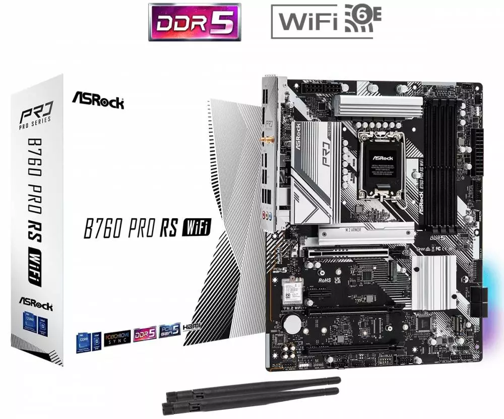Дънна платка Asrock B760 PRO RS WIFI LGA1700 DDR5