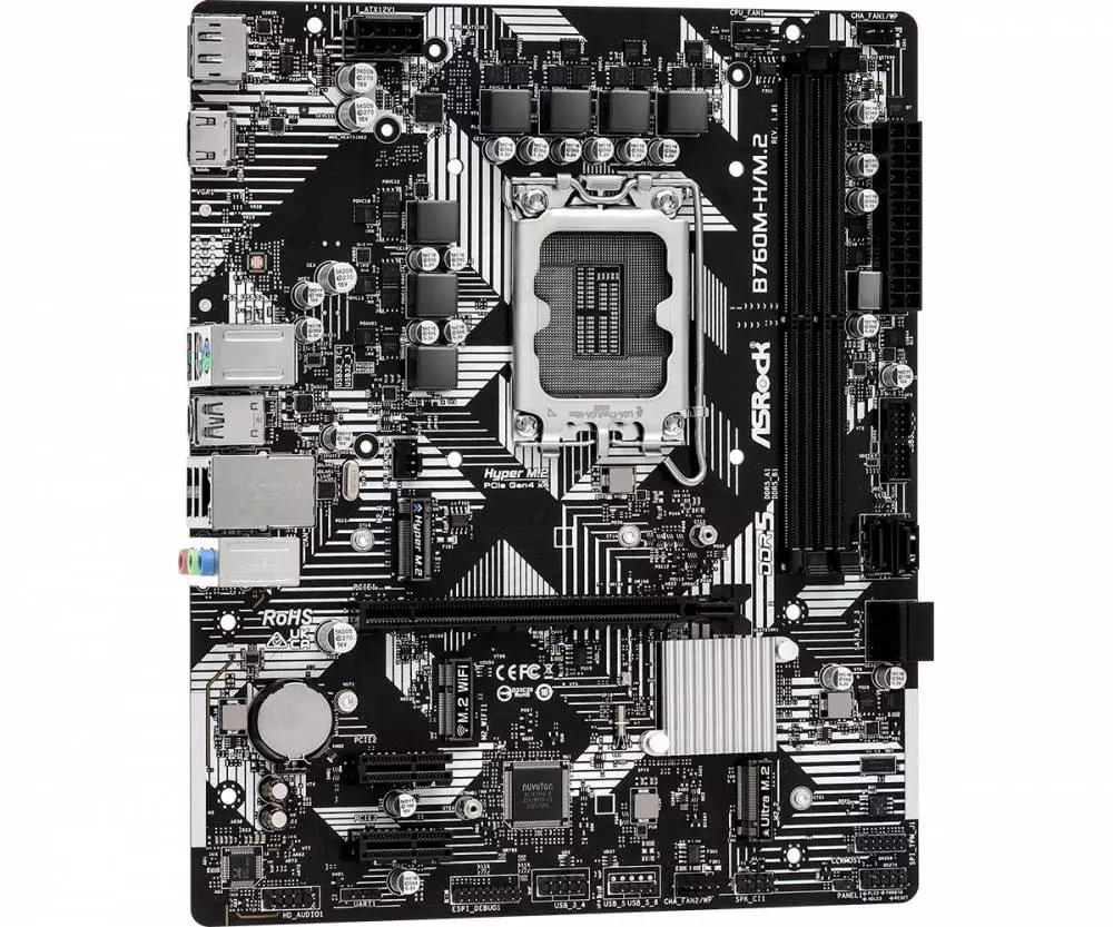 Дънна платка Asrock B760M-H/M.2 LGA1700 DDR5