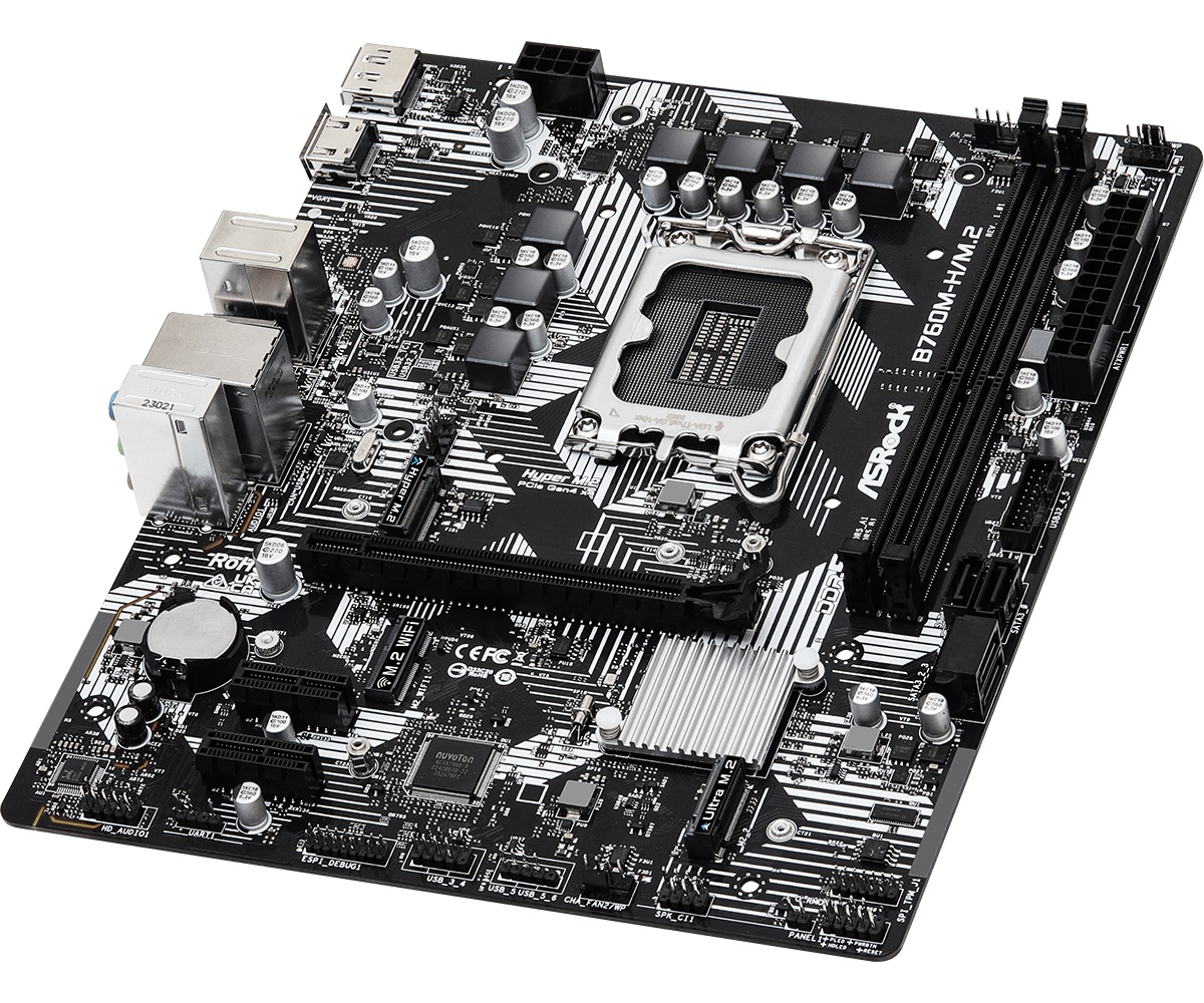 Дънна платка Asrock B760M-H/M.2 LGA1700 DDR5