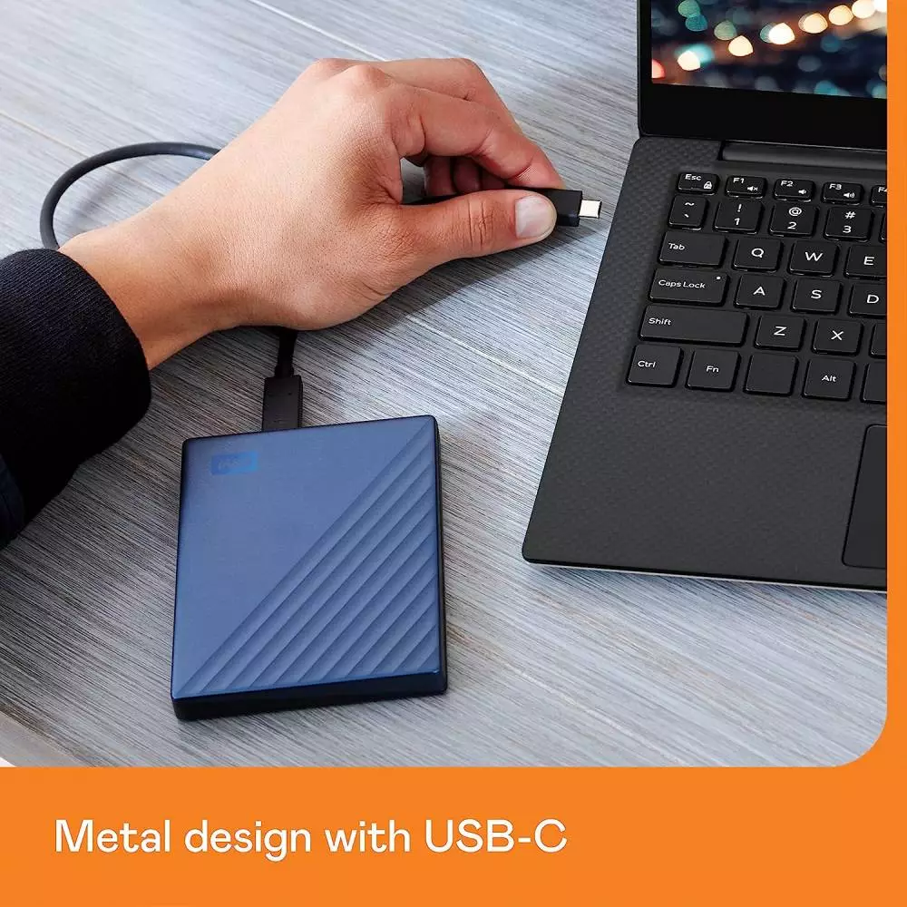 Външен диск WD My Passport Ultra 5TB Blue USB-C/USB3.0 HDD 2.5" Metal finish RTL