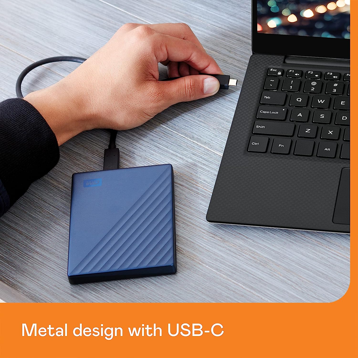 Външен диск WD My Passport Ultra 5TB Blue USB-C/USB3.0 HDD 2.5" Metal finish RTL
