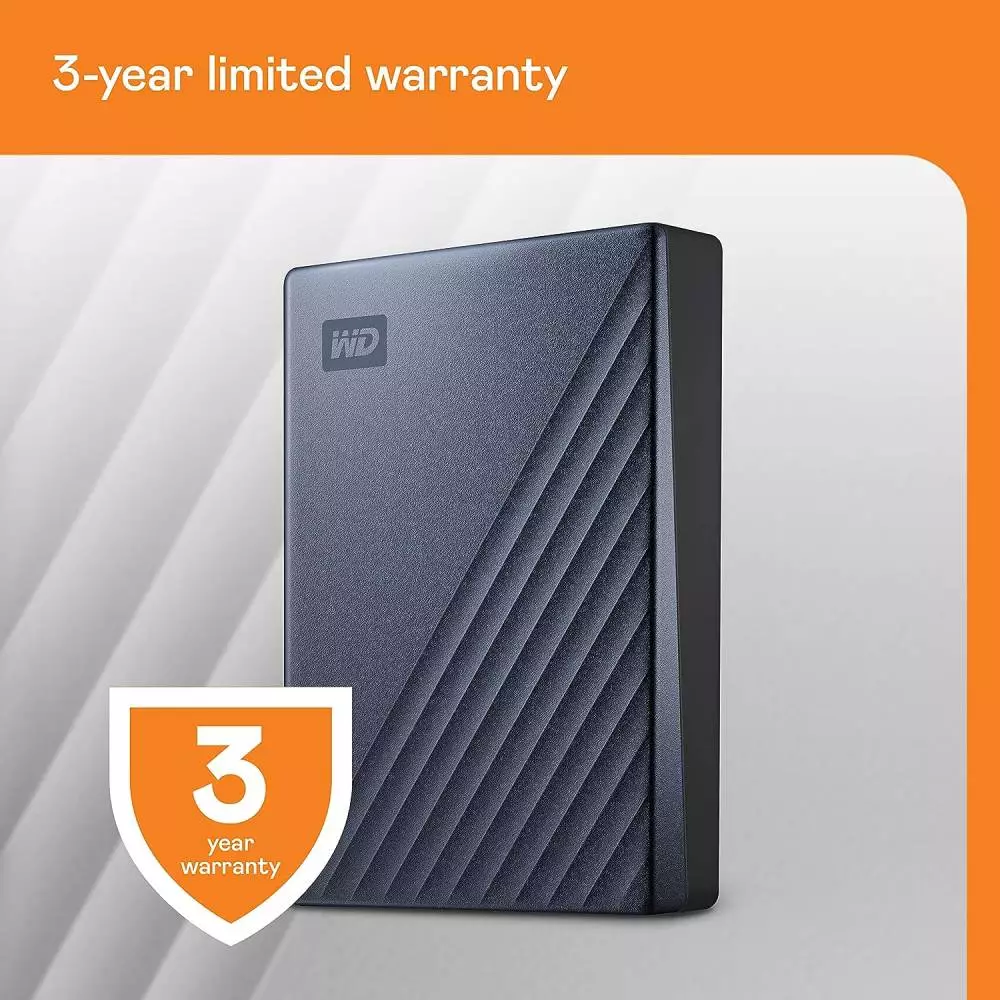 Външен диск WD My Passport Ultra 5TB Blue USB-C/USB3.0 HDD 2.5" Metal finish RTL