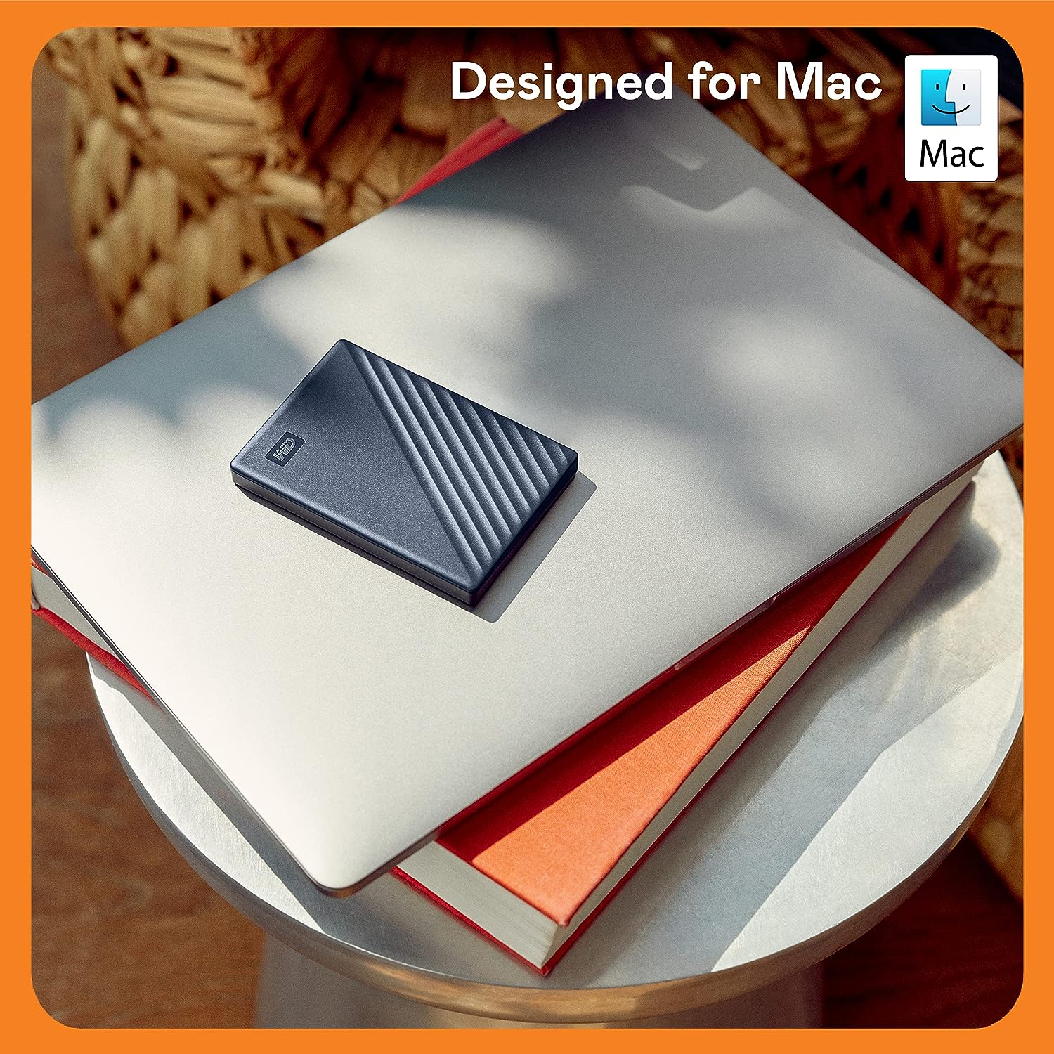 Външен диск WD My Passport for MAC, 4TB, Blue, USB 3.2 Gen 1 - WDBA2F0040BBL-WESN