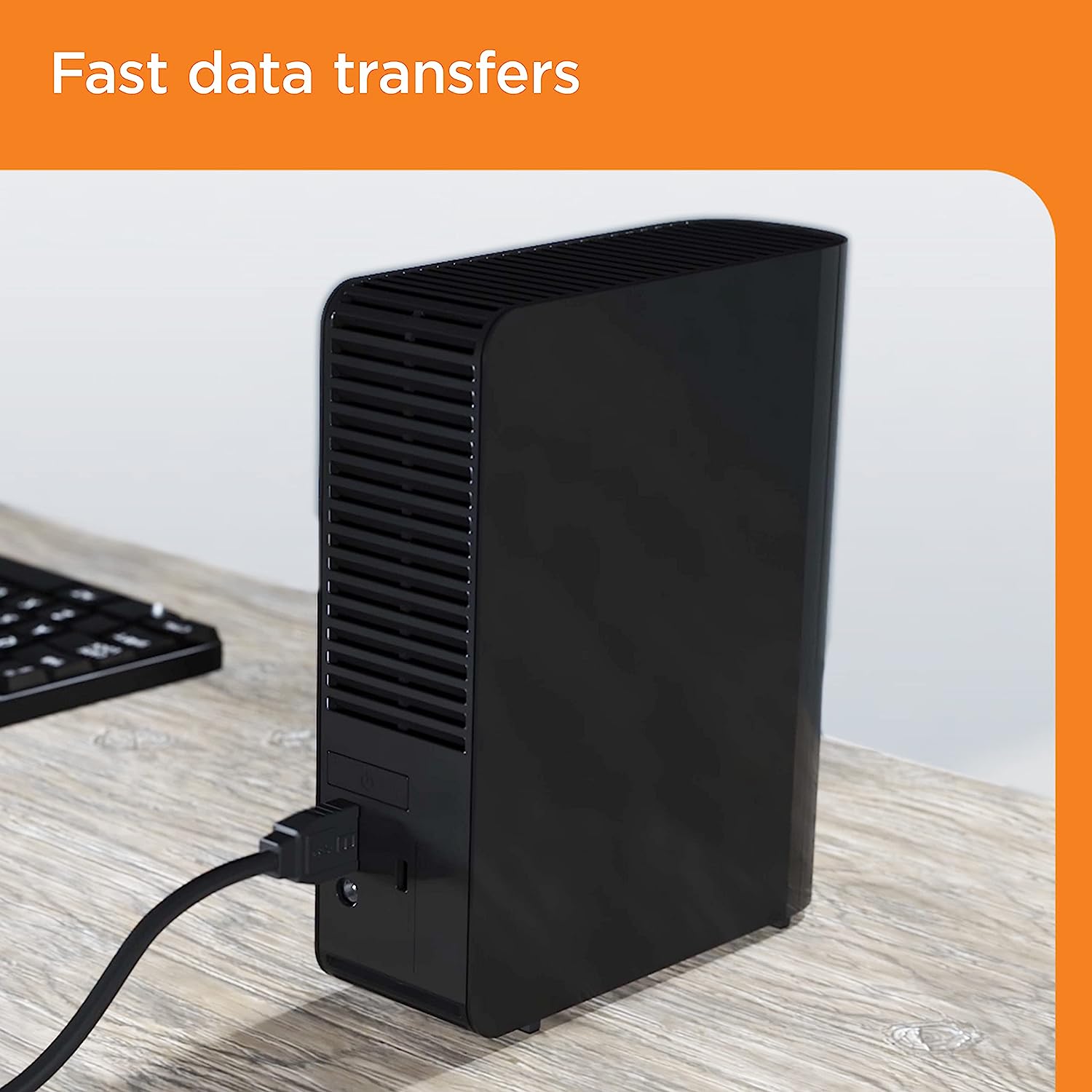 Външен диск WD Elements 6TB HDD, USB 3.0, 3.5", RTL, Black - WDBWLG0060HBK-EESN