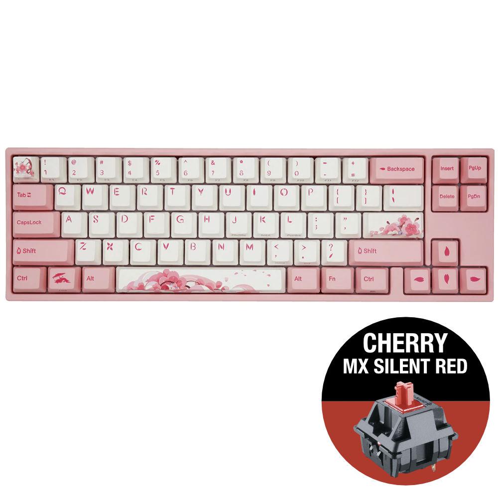 Геймърскa клавиатура Ducky x Varmilo Miya Sakura V2 65% Cherry MX Silent Red